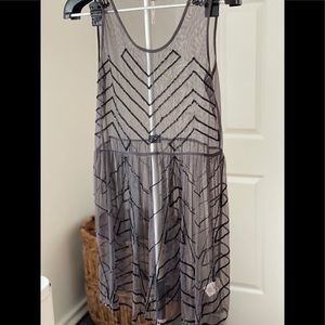 Gray beaded Free People dress